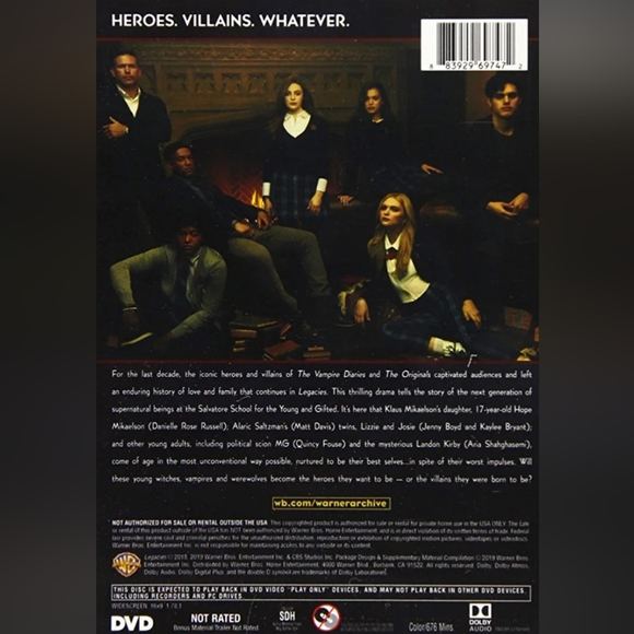 Legacies Season 1 on DVD - Picture 2 of 2